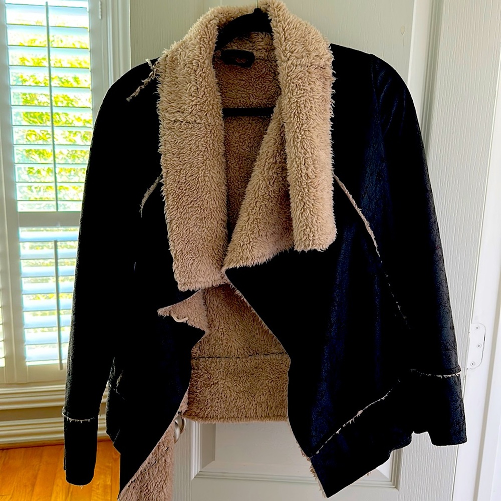 Soft Leather Italian Jacket With Furry Inside